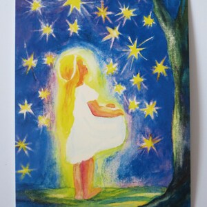 Sterntaler - Postkarte - Jahreszeitentisch - Märchen - Winter - Waldorf - Art. Nr. MÄRPK18