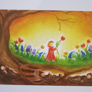 Figli dei fiori - Cartolina per la tavola stagionale - Primavera - Waldorf - Cartolina - Articolo n. FRPK85