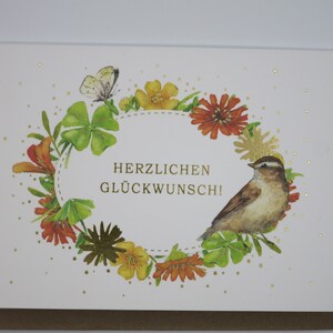 Félicitations - carte d'anniversaire - carte avec enveloppe - carte double - réf. GRPK50