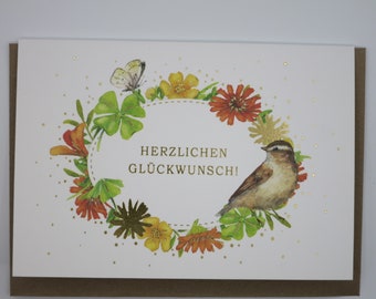 Congratulations - Birthday Card - Card with Envelope - Double Card - Item No. GRPK50