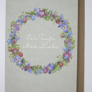 Zur Taufe alles Liebe - Taufe - Karte mit Umschlag - Doppelkarte- Art.Nr. GRPK32
