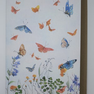 Bunte Schmetterlinge - Geburtstagskarte - Karte mit Umschlag - Doppelkarte- Art.Nr. GRPK71