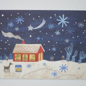 Natale in campagna - cartolina grande - Natale - Avvento - neve - Waldorf - articolo n
