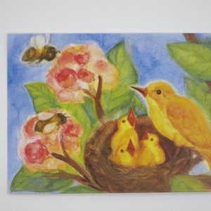 Nid d’oiseau - Table saisonnière - Waldorf - Carte postale - Article n° FRPK19