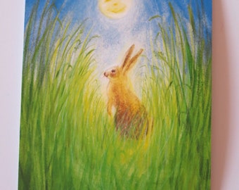 Moon Bunny - Seasonal Table - Waldorf - Postcard