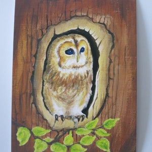 Chouette hulotte - Table saisonnière - Waldorf - Carte postale - Automne - Hibou - Article No.HEPK67