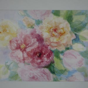Rose Inglesi - Grande cartolina per la tavola stagionale - Estate - Waldorf - Art. n. BLPK17