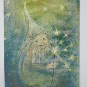 Sternenzwerg - Jahreszeitentisch - Postkarte - Waldorf - Winter - Weihnachten - Advent - Gnom - Wichtel- Art. Nr. WIPK374