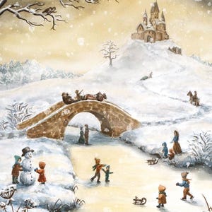 Winterfreude - Postkarte für den Jahreszeitentisch - Winter - Waldorf- Art. Nr. WIPK148