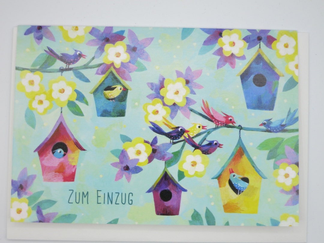 Zum Einzug - Glückwunsch- Karte mit Umschlag - Doppelkarte - Umzug ...
