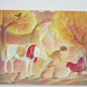 St.Martin und der Bettler - Postkarte für den Jahreszeitentisch - Waldorf - Laternenumzug - Laterne - Martinsumzug - Herbst- Art. Nr.HEPK84