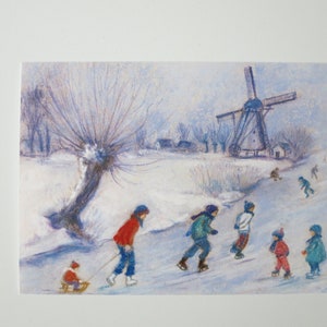 Schlittschuhlaufen - Postkarte für den Jahreszeitentisch - Schlittschuhe - Waldorf - Winter - Weihnachten- Art. Nr. WIPK369