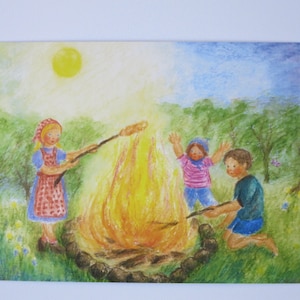 Mittsommer - Jahreszeitentisch - Postkarte - Waldorf - Art. SOPK62