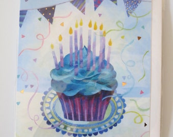 Happy Birthday - Birthday Card - Card with Envelope - Double Card