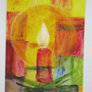 Weihnachtslicht - Jahreszeitentisch -  Waldorf - Postkarte - Advent - Weihnachten - Winter - Kerze- Winter- Art. Nr. WIPK42