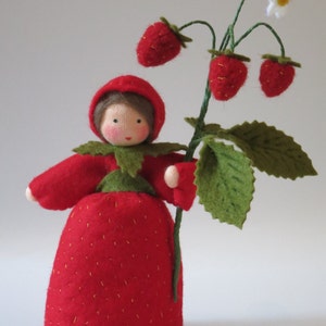 Wild Strawberry - Nature Table - Waldorf- Flower Doll