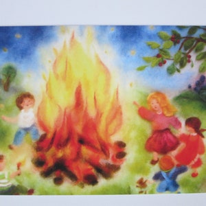 Johannisfeuer - Jahreszeitentisch - Postkarte - Waldorf - Art. SOPK233
