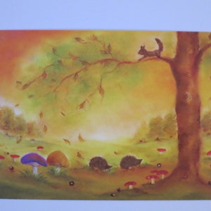 Herbstwald - Postkarte - Jahreszeitentisch - Waldorf - Herbststimmung - Herbst- Art. Nr.HEPK12