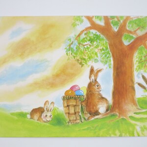 Coniglietto pasquale - Cartolina per la tavola stagionale - Pasqua - Primavera - Waldorf - Articolo n. FRPK6