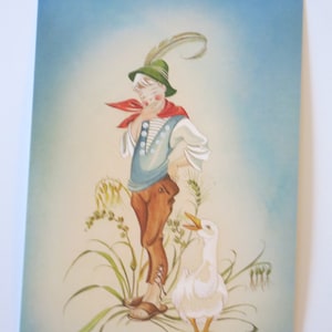 Hans im Glück - cartolina per la tavola stagionale - Waldorf - biglietto da favola - decorazione per l'asilo - articolo n