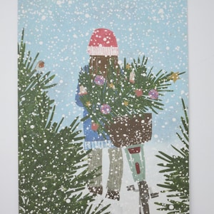 Mein Weihnachtsbaum - Postkarte groß - Weihnachten - Advent - Schnee - Waldorf- Art. Nr. WIPK413