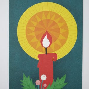 Christmas Candlelight - Large Postcard - Christmas - Advent - Snow - Waldorf - Candle - Art. No. WIPK419