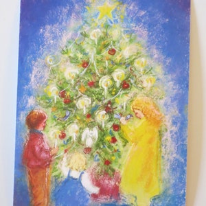 Sapin de Noël - carte postale pour la table de saison - Waldorf - Avent de Noël - Hiver - Article n° WIPK226