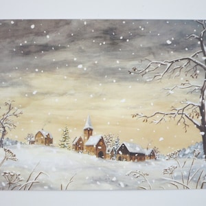 Una giornata invernale - tavola stagionale - cartolina - Waldorf - inverno - neve - articolo n