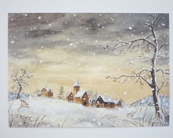 Ein Wintertag - Jahreszeitentisch - Postkarte - Waldorf - Winter - Schnee- Art. Nr. WIPK233