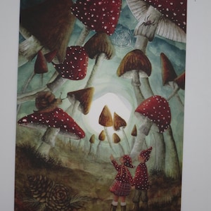 Fly Agaric Wonderland - Postcard for the Seasonal Table - Autumn - Waldorf - Item No. HEPK324