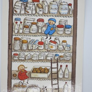 Le garde-manger - carte postale - table saisonnière - Waldorf - cuisine - fournitures - cuisine - article no.HEPK36