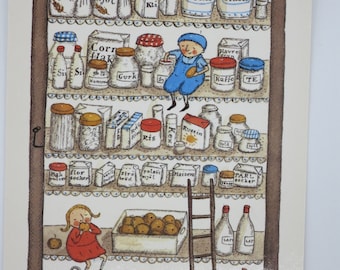The Pantry - Postcard - Seasonal Table - Waldorf - Kitchen - Storage - Cooking - Art. No. HEPK36