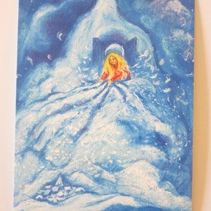Frau Holle - Jahreszeitentisch -  Waldorf - Postkarte - Märchen - Schnee - Winter- Art. Nr. MÄRPK58