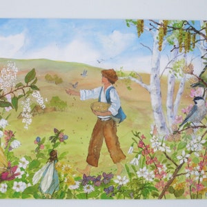 Le Semeur - Table saisonnière - Carte postale - Waldorf - Printemps - Ferme - Semences - Agriculteur - Article n° FRPK258