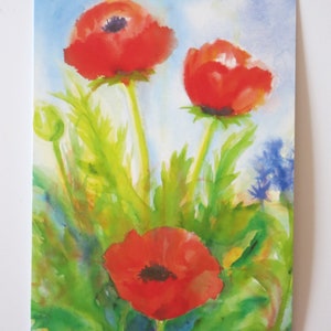 Red poppy - postcard large - Seasonal table - Waldorf - Art.No. BLPK20