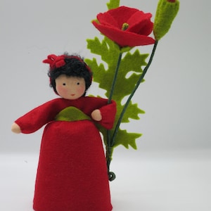 Red Poppy - Flower Child - Waldorf - Nature Table