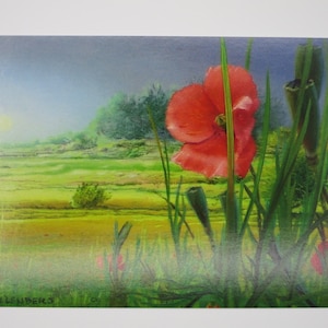 Wonderworld - Table saisonnière - Waldorf - Carte postale - Coquelicot - Carte postale nature - Été - Art.