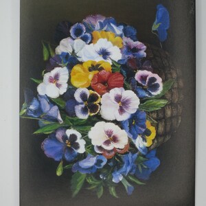 Viole del pensiero - cartolina per la tavola stagionale - fiori - Waldorf- articolo n