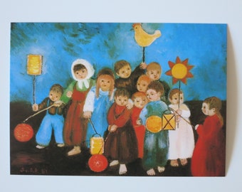 Lantern Children - Postcard - Seasonal Table - Waldorf