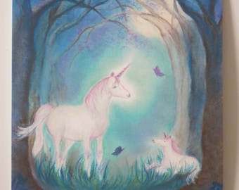 De Eenhoorn - Ansichtkaart - Seizoenstafel - Waldorf - Sprookje - Paarden - Meisje - Kunst. SOPK92