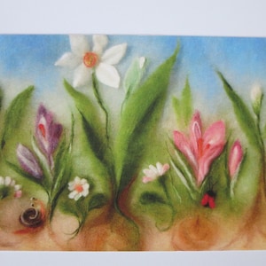 Frühlingserwachen - Jahreszeitentisch - Postkarte - Waldorf - Frühling - Blumenwiese- Art.Nr FRPK165