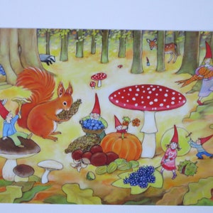 Nains d’automne - Carte postale - Table saisonnière - Waldorf - Article No.HEPK171