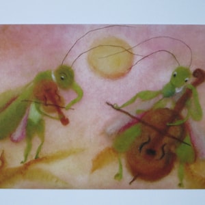 Grillen - Postkarte für den Jahreszeitentisch - Sommer - Tiere - Waldorf - Art. SOPK205