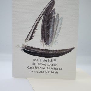 Trauerkarte Himmelsbarke- Trauerkarte mit Umschlag - Doppelkarte - Art.TK1
