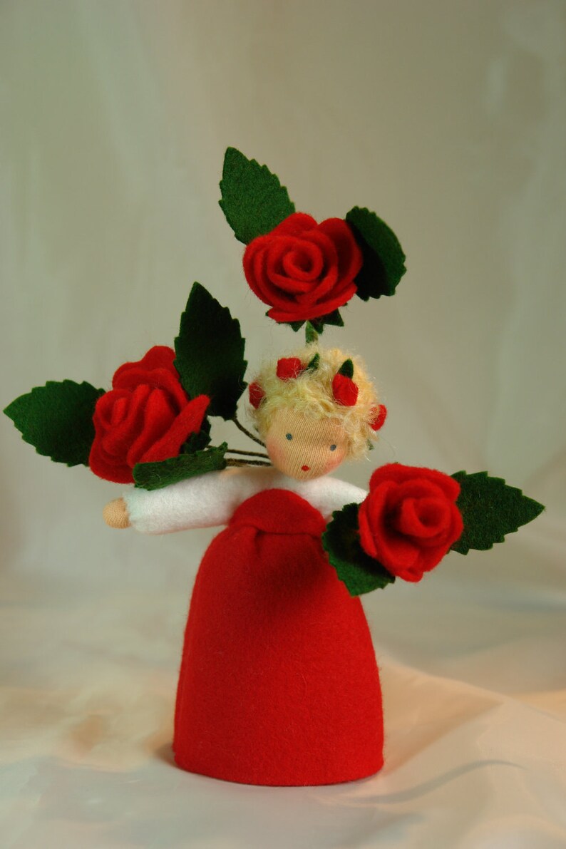 Red Rose Flower Child Waldorf Nature Table image 7