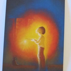 Kind mit Laterne - Postkarte - Jahreszeitentisch - Waldorf- Art. Nr.HEPK264