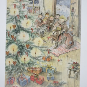 Die Weihnachtsüberraschung - Postkarte für den Jahreszeitentisch - Weihnachten - Advent - Waldorf- Art. Nr. WIPK317