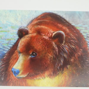 Braunbär - Jahreszeitentisch - Postkarte - Waldorf - Bär - Herbst - Tiere- Art. Nr.HEPK257