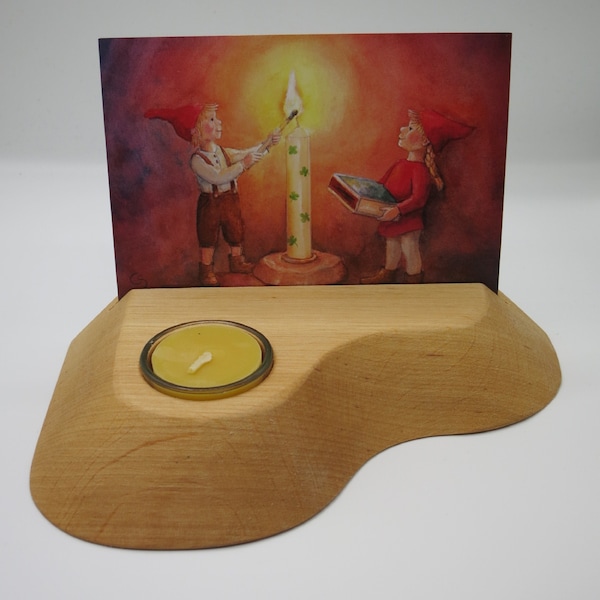 Waldorf Cardholder with Candle