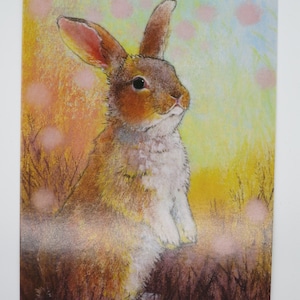 Ciao amico - cartolina per la tavola stagionale - coniglio - Pasqua - Waldorf - Art.FRPK266